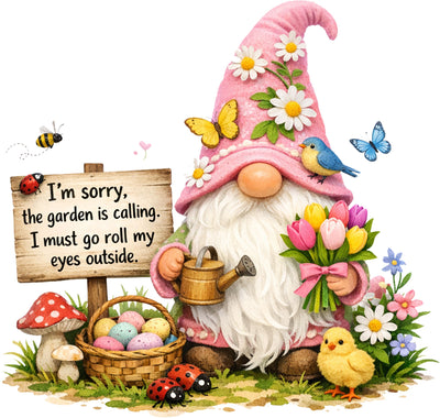 Funny Spring Gardening Gnome Clipart Sublimation Boo Bear Designz 