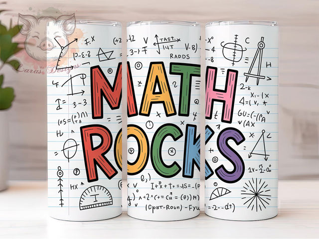 Funny STEM Math Rocks Tumbler Wrap, Funny Math Teacher PNG, 20Oz Sublimation Design, Math Lover Tumbler, STEM Teacher Gift, Algebra Geometry Tumbler, Nerdy Math Wrap Sublimation Lara' s Designs 
