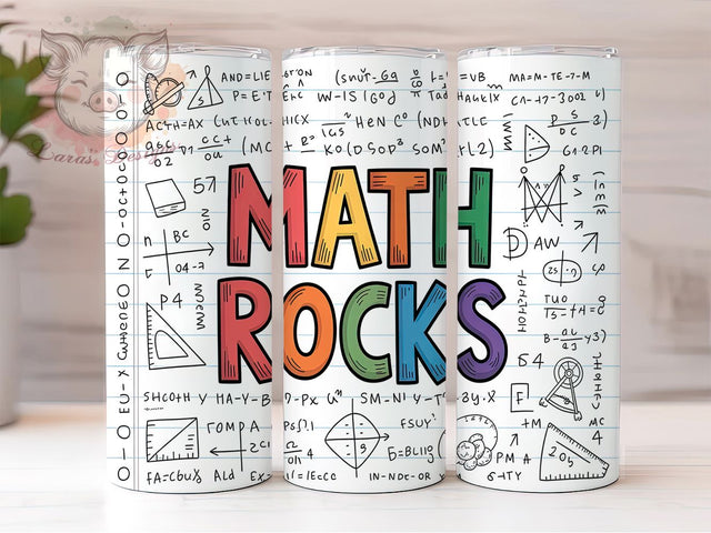 Funny STEM Math Rocks Tumbler Wrap, Funny Math Teacher PNG, 20Oz Sublimation Design, Math Lover Tumbler, STEM Teacher Gift, Algebra Geometry Tumbler, Nerdy Math Wrap Sublimation Lara' s Designs 