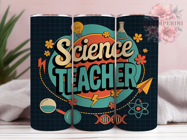 Funny STEM Science Teacher Tumbler, STEM Teacher PNG, 20Oz Tumbler Wrap, Funny Science Design, Chemistry Teacher Gift, Classroom Tumbler Design, Sublimation Wrap For Teachers Sublimation Li Zamperini 