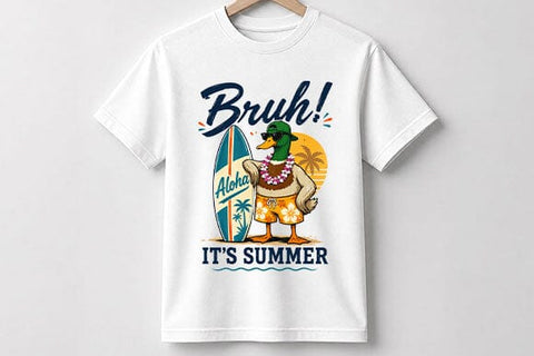 Funny Summer Duck PNG Tropical Aloha Sublimation Design SVG BillahCrafts 