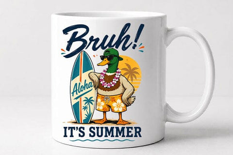 Funny Summer Duck PNG Tropical Aloha Sublimation Design SVG BillahCrafts 