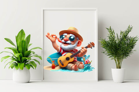 Funny Summer Grandpa Guitar Sublimation Sublimation SVGArt 