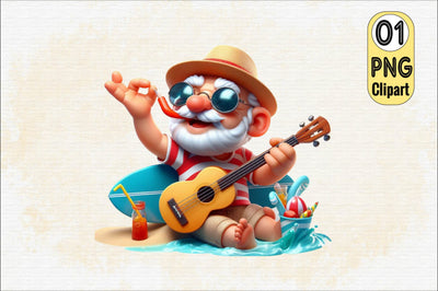 Funny Summer Grandpa Guitar Sublimation Sublimation SVGArt 