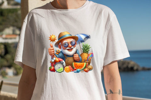 Funny Summer Grandpa Sublimation Clipart Sublimation SVGArt 