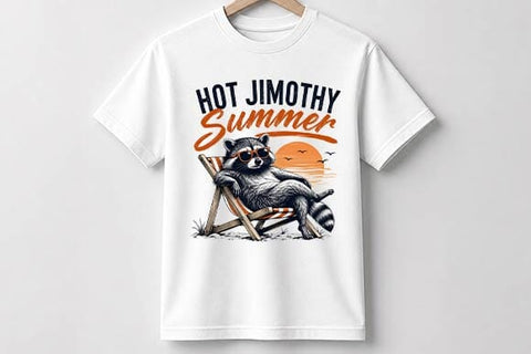 Funny Summer Raccoon PNG | Hot Jimothy Summer Digital Download SVG BillahCrafts 