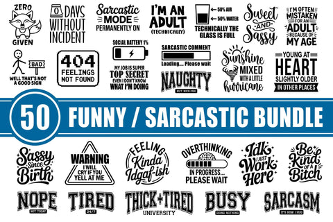 Funny Svg Bundle, Funny Quotes Svg, Sarcastic Svg Bundle, Sassy Svg, Sarcastic Sayings Svg, Sarcastic Quotes, Png, Dxf SVG Litke Designs 