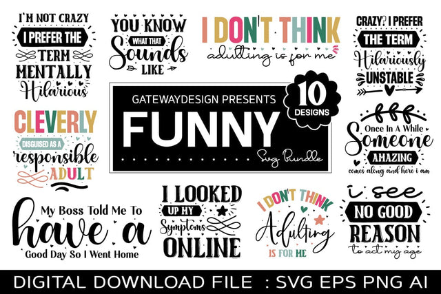 Funny Svg Bundle SVG designmaster24 