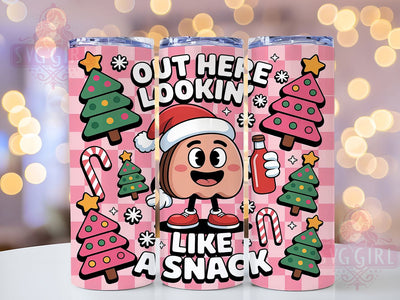 Funny Sweet Christmas Snack Tumbler, Tree Cake Wrap, Funny Holiday Sublimation, Sweet Treat Cup, 20Oz Skinny Tumbler Wrap, Festive Dessert Mug, Playful Christmas Design Sublimation SvggirlplusArt 