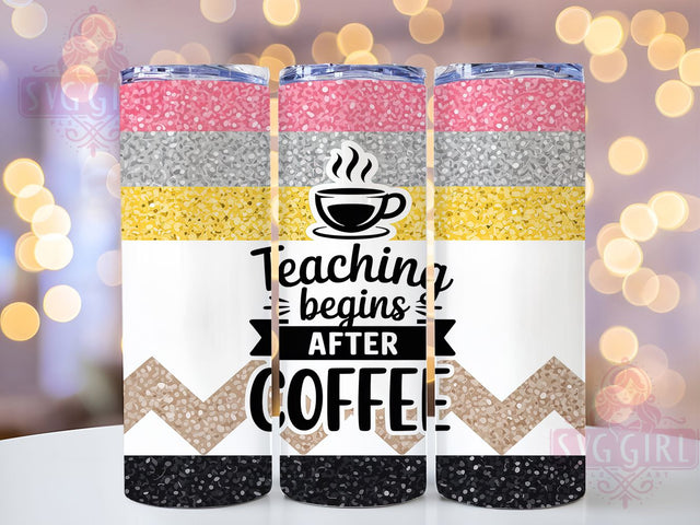 Funny Teacher Coffee Tumbler, Funny Teaching Wrap, Educator Gift Sublimation, School Life Cup, 20Oz Skinny Tumbler Wrap, Coffee Lover Mug, Classroom Humor Design Sublimation SvggirlplusArt 
