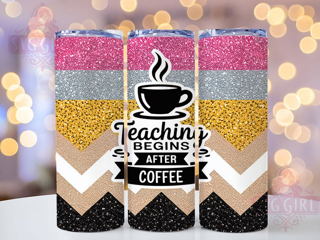 Funny Teacher Coffee Tumbler, Funny Teaching Wrap, Educator Gift Sublimation, School Life Cup, 20Oz Skinny Tumbler Wrap, Coffee Lover Mug, Classroom Humor Design Sublimation SvggirlplusArt 