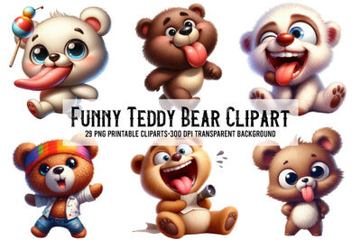 Funny Teddy Bear Clipart Sublimation Rupkotha 
