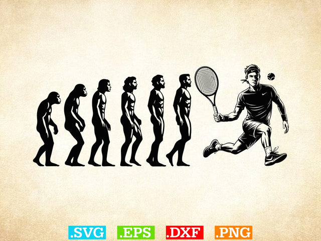 Funny Tennis Evolution Shirt, Tennis Lover SVG, Sports SVG, Tennis Family Svg SVG Creativeart88 