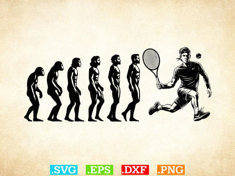 Funny Tennis Evolution Shirt, Tennis Lover SVG, Sports SVG, Tennis Family Svg SVG Creativeart88 
