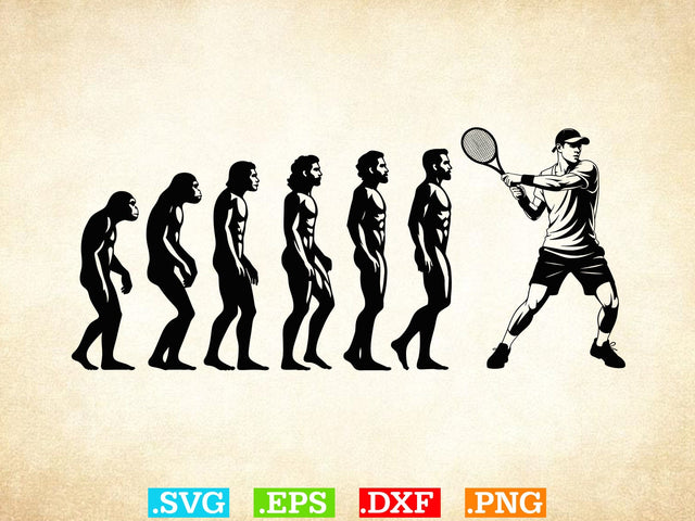 Funny Tennis Evolution Shirt, Tennis Lover SVG, Sports SVG, Tennis Family Svg SVG Creativeart88 