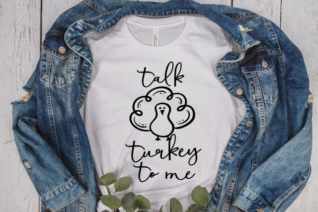 Funny Thanksgiving SVG – Talk Turkey To Me SVG Silhouette School Blog Design Shop 