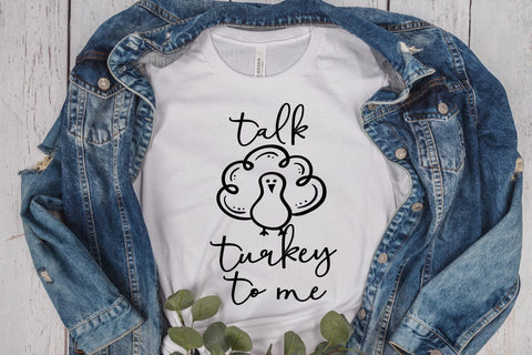 Funny Thanksgiving SVG – Talk Turkey To Me SVG Silhouette School Blog Design Shop 