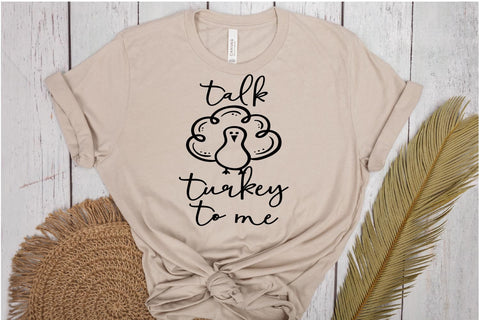 Funny Thanksgiving SVG – Talk Turkey To Me SVG Silhouette School Blog Design Shop 
