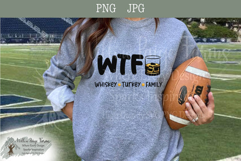 Funny Thanksgiving WTF Design – Whiskey, Wine, or Weed Turkey Family png Sublimation Willow Paige Farms 