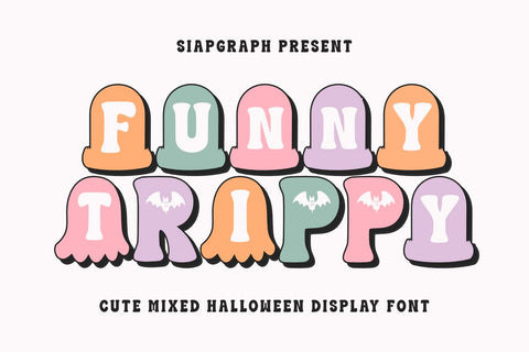 Funny Trippy - Cute Retro Halloween Font Font Masyafi Studio 