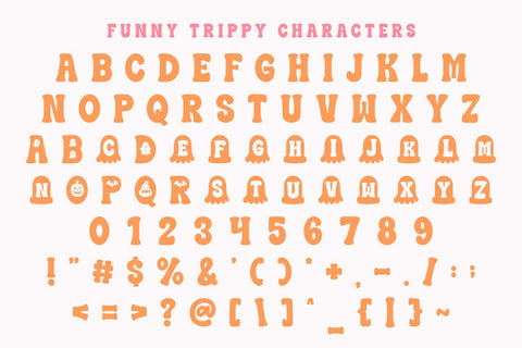 Funny Trippy - Cute Retro Halloween Font Font Masyafi Studio 