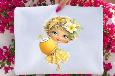Funny Tropical with Coconut Drink Sublimation SVGArt 