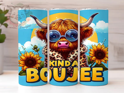 Funny Tumbler, Highland Cow PNG, Boujee Design, Baby Cow Sublimation, Cute Cow Gift, Unique Drinkware, Humorous Drinkware Sublimation Lara' s Designs 