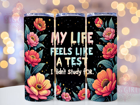 Funny Tumbler, Motivational Drinkware, 20oz Sublimation, PNG Design, Life Quote Tumbler, Student Gift, Humor Gift, Inspirational Tumbler Sublimation SvggirlplusArt 