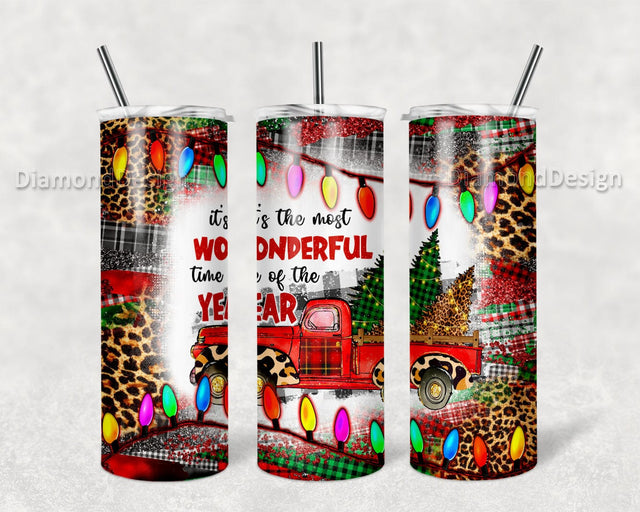Funny Tumbler Wrap It's The Most Wonderful Time Of The Year PNG Sublimation Designs, Christmas Truck File Instant Download Sublimation DiamondDesign 