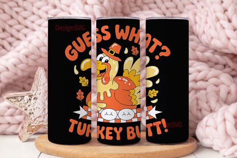 Funny Turkey Butt 20oz Tumbler Wrap Sublimation DesignSVG 