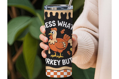 Funny Turkey Butt 20oz Tumbler Wrap Sublimation DesignSVG 