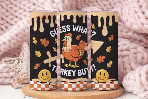 Funny Turkey Butt 20oz Tumbler Wrap Sublimation DesignSVG 