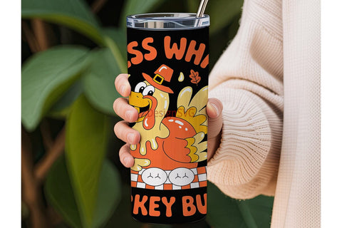 Funny Turkey Butt 20oz Tumbler Wrap Sublimation DesignSVG 