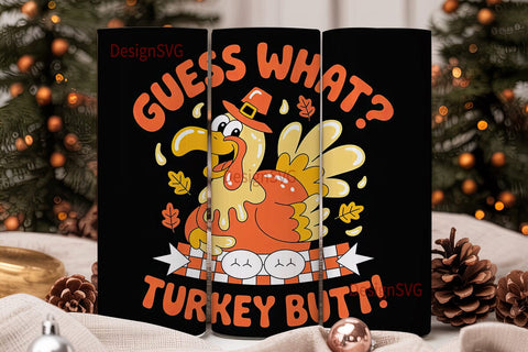 Funny Turkey Butt 20oz Tumbler Wrap Sublimation DesignSVG 