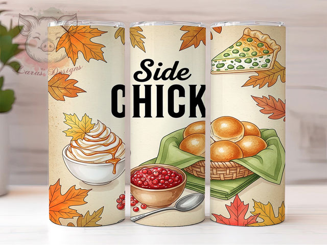 Funny Turkey Day Cup Tumbler Wrap, Side Chic Wrap, 20oz Sublimation, Thanksgiving Cup, Funny Turkey Mug, Fall Holiday Tumbler, Cute Thanksgiving Drinkware Sublimation Lara' s Designs 