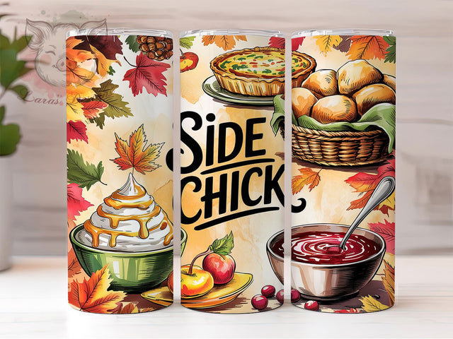 Funny Turkey Day Cup Tumbler Wrap, Side Chic Wrap, 20oz Sublimation, Thanksgiving Cup, Funny Turkey Mug, Fall Holiday Tumbler, Cute Thanksgiving Drinkware Sublimation Lara' s Designs 