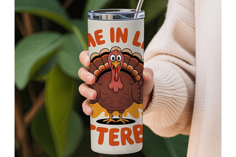 Funny Turkey Thanksgiving 20oz Tumbler Sublimation DesignSVG 