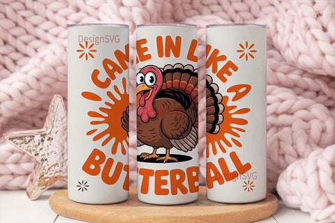 Funny Turkey Thanksgiving 20oz Tumbler Sublimation DesignSVG 