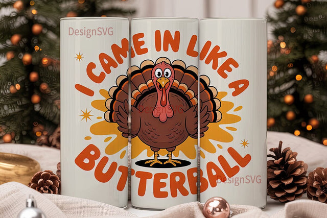 Funny Turkey Thanksgiving 20oz Tumbler Sublimation DesignSVG 