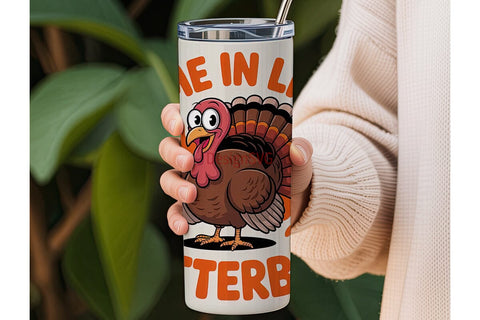Funny Turkey Thanksgiving 20oz Tumbler Sublimation DesignSVG 