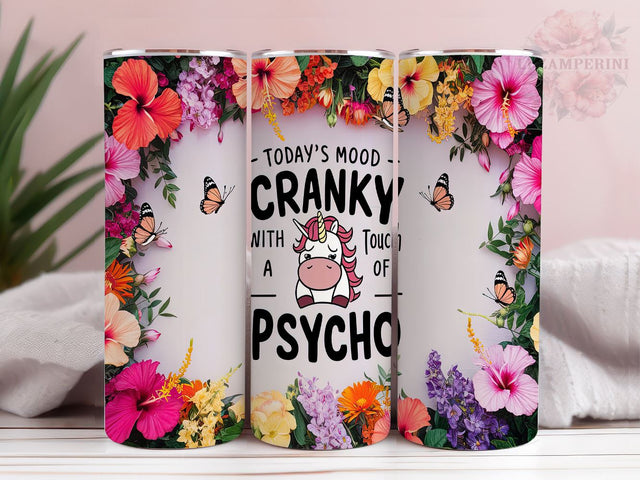 Funny Unicorn 20oz Tumbler Wrap PNG, Grumpy Unicorn Tumbler Png, Straight & Tapered Tumbler Wrap, Instant Digital Download Sublimation Li Zamperini 