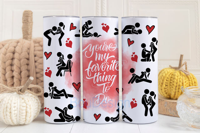 Funny Valentine 20oz Skinny Tumbler Wrap, Sublimation Design, Digital Download PNG, Dirty Valentines Day Tumbler Wrap PNG Sublimation BouDesign 