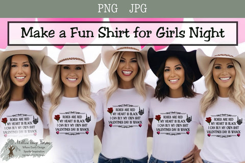 Funny Valentine Design - Roses are Red My Heart is Black Valentine JPG PNG SVG Willow Paige Farms 