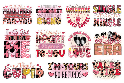 Funny Valentines Day Sublimation Bundle Sublimation CraftLabSVG 
