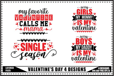 Funny Valentine's Day Svg 4 Designs SVG shah alam 