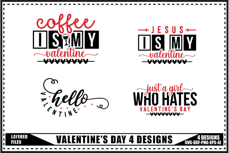 Funny Valentine's Day Svg 4 Designs SVG shah alam 