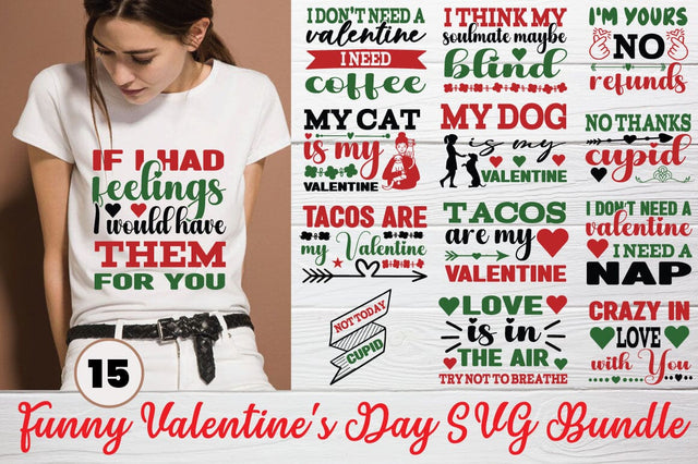 Funny Valentine's Day SVG Bundle SVG Angelina750 