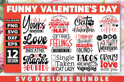 Funny Valentine's Day SVG Bundle SVG Ariyan 