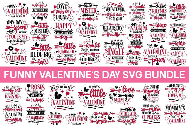 Funny Valentine's Day Vintage Svg Bundle / 30 Svg Design SVG designmaster24 