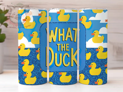Funny What The Duck Tumbler Wrap, What The Duck Cup, Sarcastic Tumbler PNG, Cute Duck Tumbler Wrap, Humor 20oz Tumbler, Quirky Animal Cup Design, Funny Quote Tumbler Sublimation Lara' s Designs 